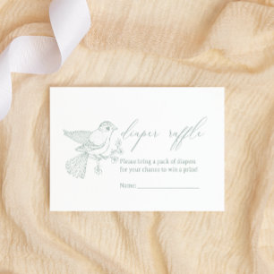 Cartão De Notas Eterno Vintage Fralda Floral Raffle
