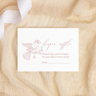 Cartão De Notas Eterno Vintage Fralda Floral Raffle