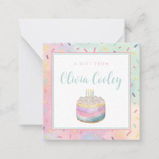 Cartão De Notas Etiqueta de presentes personalizada