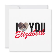Eu Amo Você Foto Personalizada Coração e Nome