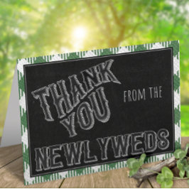 Cartão De Notas Eu faço CHURRASCO Verde Bridal ou Chá de casamento