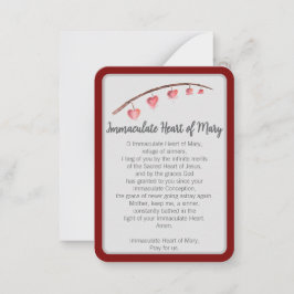 Cartão De Notas "Eu Rezei por Você Hoje" Imaculada Notecard de Cor