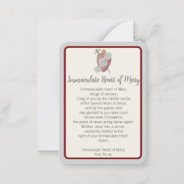 Cartão De Notas "Eu Rezei por Você Hoje" Imaculada Notecard de Cor