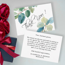 Cartão De Notas Eucalyptus Greenerescente - Obrigado