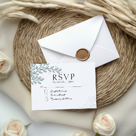 Cartão De Notas Eucalyptus Greenery Boho Elegante RSVP
