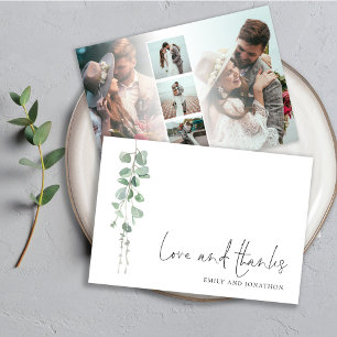 Cartão De Notas Eucalyptus Sage 5 Fotos Nomes Obrigados De Amor