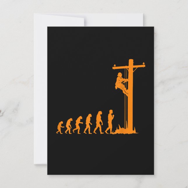 Cartão De Notas Evolução Única e Legal do Presente do Eletricista  (Frente)