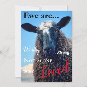 Cartão De Notas Ewe are Loved Card