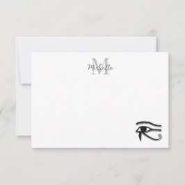 Cartão De Notas Eye Of Horus Egyptian Symbol Personalized Monogram