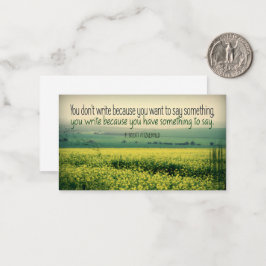 Cartão De Notas F. Scott Fitzgerald Inspirational Cote "Escrever"