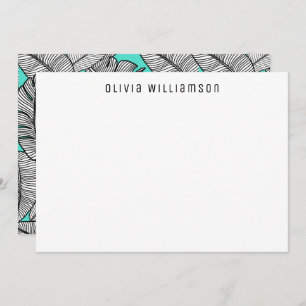 Cartão De Notas Fábrica Tropical de Folha de Monstera