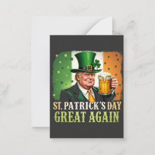Cartão De Notas Faça novamente grande o St. Patrick Trump Irlandês