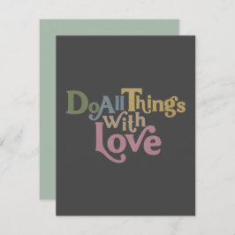 Cartão De Notas Faça todas as coisas com amor