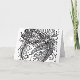 Cartão De Notas Face de Peixe