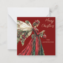 Cartão De Notas Fada Fada Fada Faliada de Férias Fretada Cute Fore