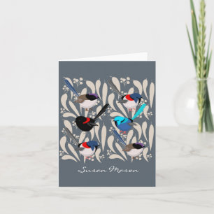 Cartão De Notas Fairy Wrens