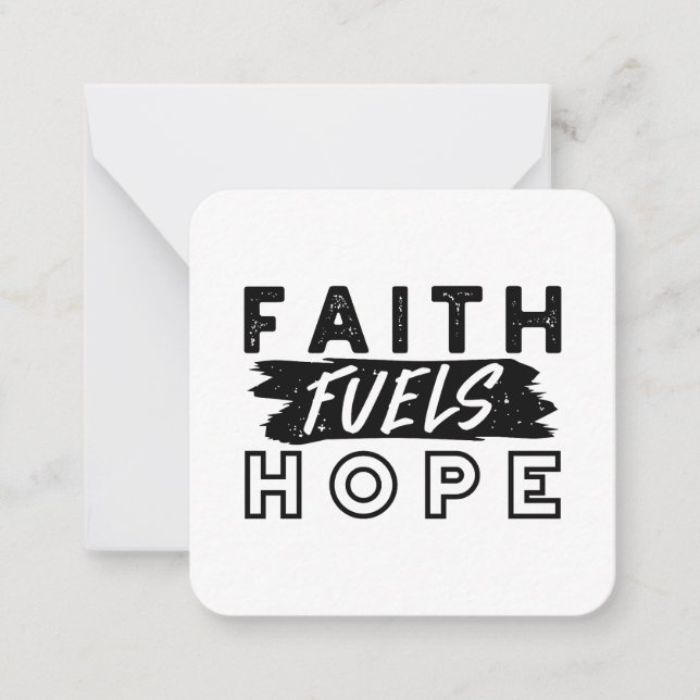 Cartão De Notas Faith Fuels Hope Quote – Uplifting Christian Art (Frente)