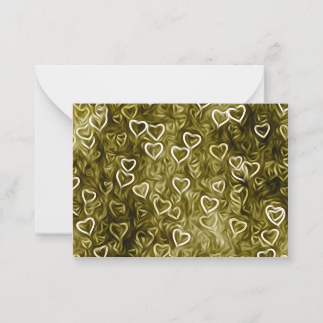 Cartão De Notas Falling Hearts - Yellow (Frente)