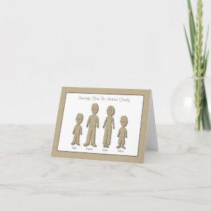 Cartão De Notas Família de placas personalizadas de 4