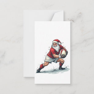 Cartão De Notas Fantasia de Futebol de Natal Jogando Papai Noel  