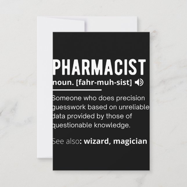 Cartão De Notas farmacêutico (Frente)