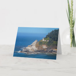 Cartão De Notas Farol da Cabeça de Heceta na Costa do Oregon