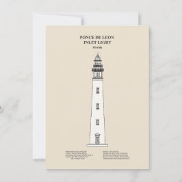 Cartão De Notas Farol de entrada Ponce de Leon - Flórida - SBD