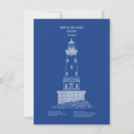 Cartão De Notas Farol Rock of Ages - Michigan - AD