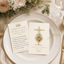 Cartão De Notas Favor de casamento católico Imaculado Coração de M