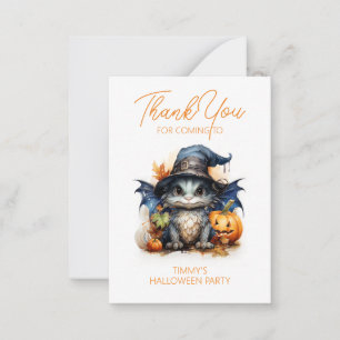 Cartão De Notas Favor do Partido do Bebê Dragão Halloween