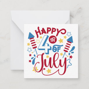 Cartão De Notas Feliz 4 de julho