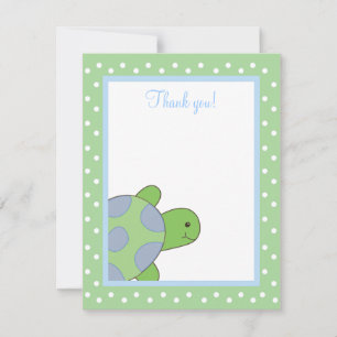 Cartão De Notas FELIZ AMAR TURTLE (Verde) 4x5 Flat - Obrigado Nota