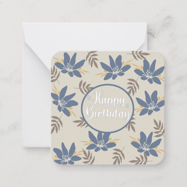 Cartão De Notas Feliz Aniversário  (Frente)