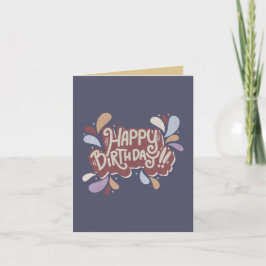 Cartão De Notas Feliz aniversário