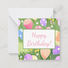Cartão De Notas Feliz Aniversário!