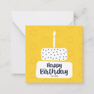 Cartão De Notas Feliz aniversário