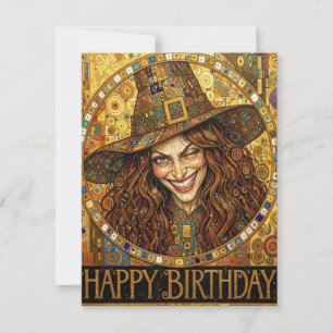 Cartão De Notas Feliz Aniversário Bruxa Sarcástica