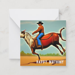 Cartão De Notas Feliz Aniversário Cowboy