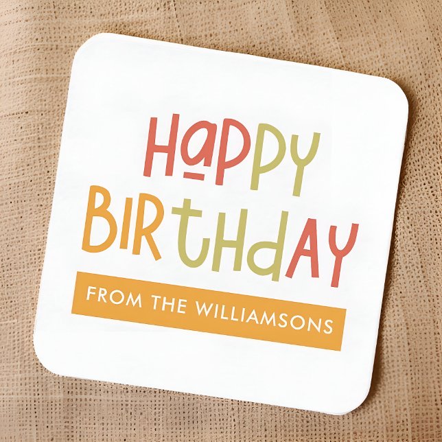 Cartão De Notas Feliz Aniversário Diversão Préppy Alegre Saudação  (Criador carregado)