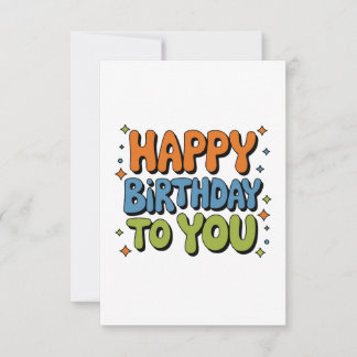 Cartão De Notas Feliz Aniversário Groovy