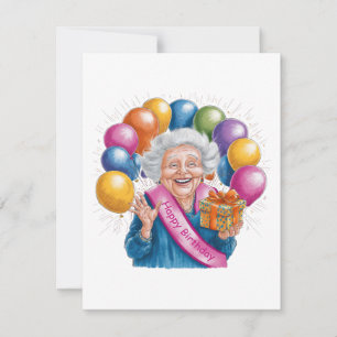 Cartão De Notas Feliz Aniversário Nana Divertida