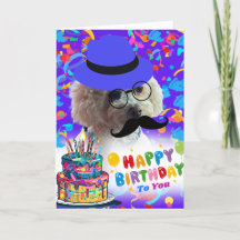 Feliz Aniversário Para Você Poodle Saudação