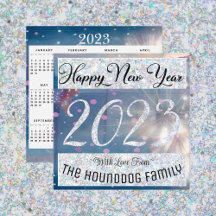 Feliz ano novo 2023 com Placa de Calender