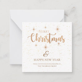 Cartão De Notas Feliz ano novo de Natal Feliz para Férias Corporat