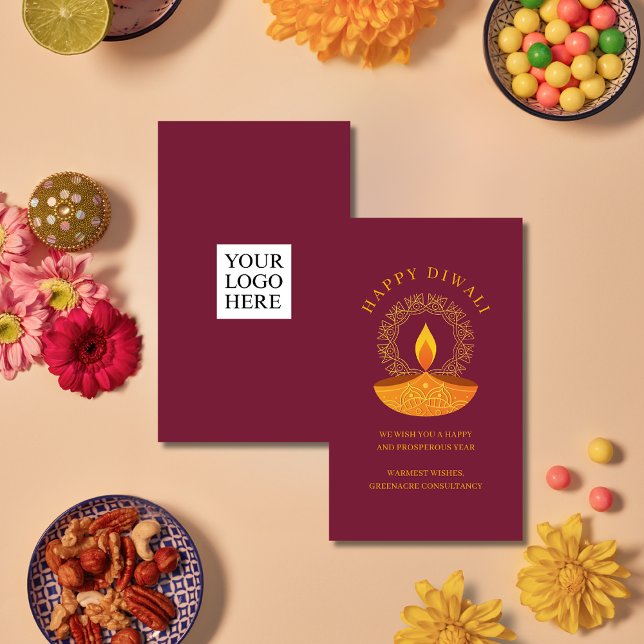 Cartão De Notas Feliz Apreciação do Cliente Diwali (Criador carregado)