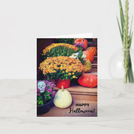 Cartão De Notas Feliz Decoração de Abóbora do Halloween
