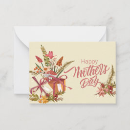 Cartão De Notas Feliz Dia das Mães, com Amor