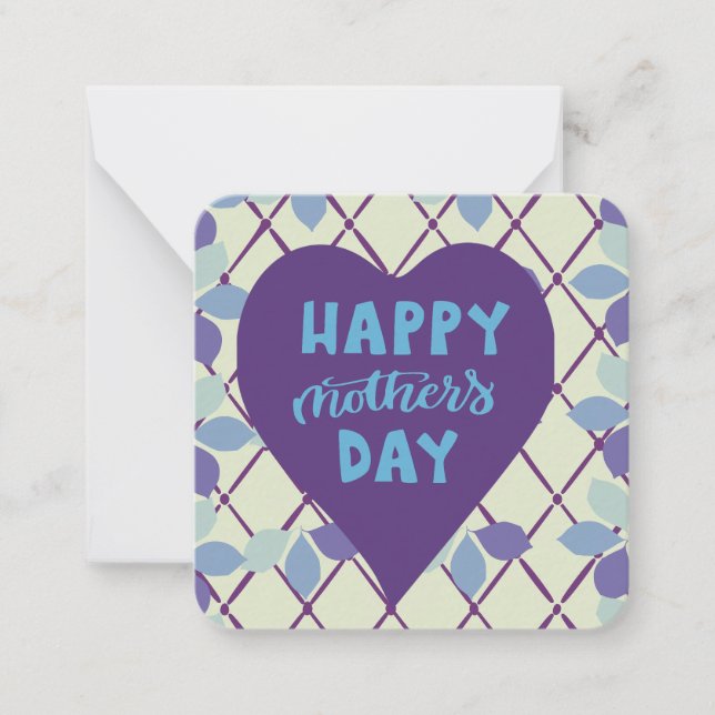 Cartão De Notas Feliz dia de as mães (Frente)
