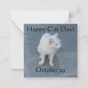 Cartão De Notas Feliz Dia dos Gatos!