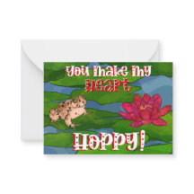 Feliz Dia dos Namorados Hoppy Toad & Flower Kids d